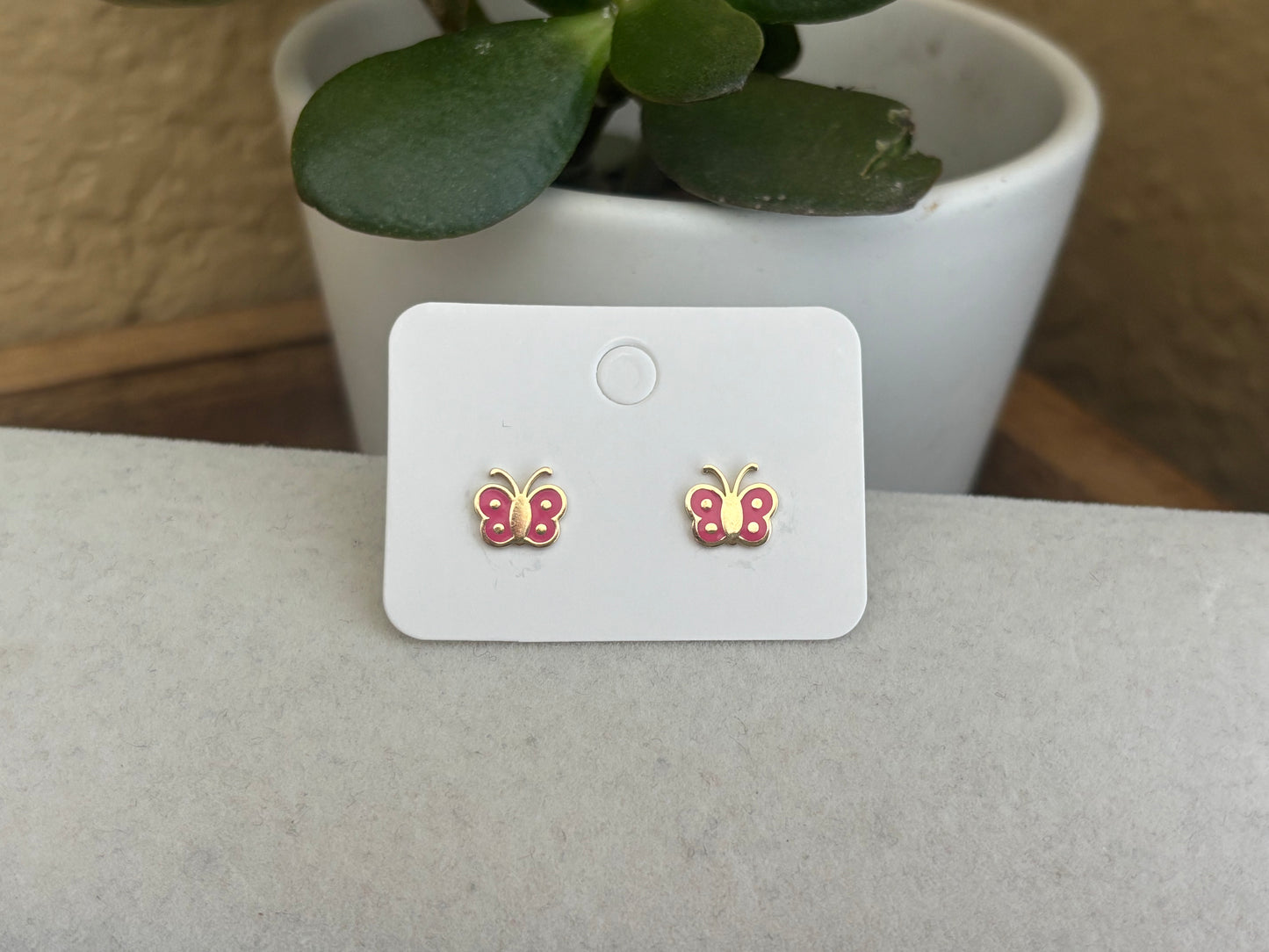 18K Real Gold Kids Earrings