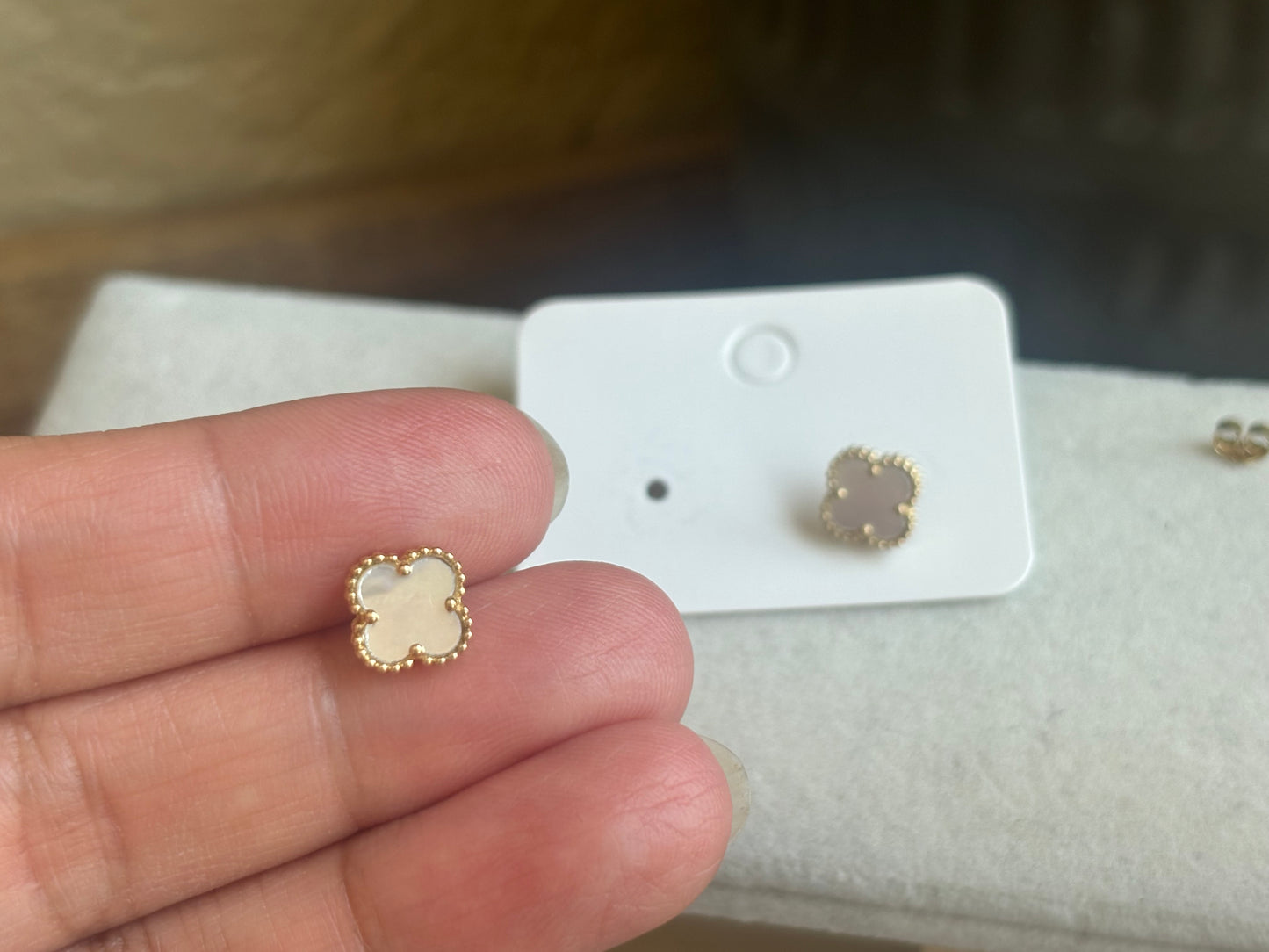 18K Real Gold Earrings