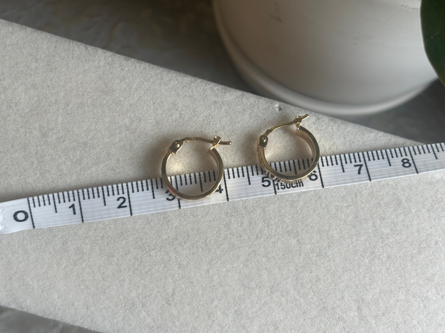18K Real Gold Huggie