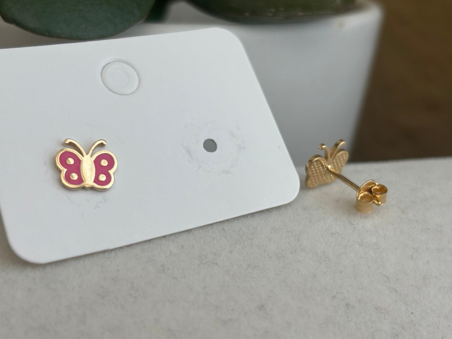 18K Real Gold Kids Earrings