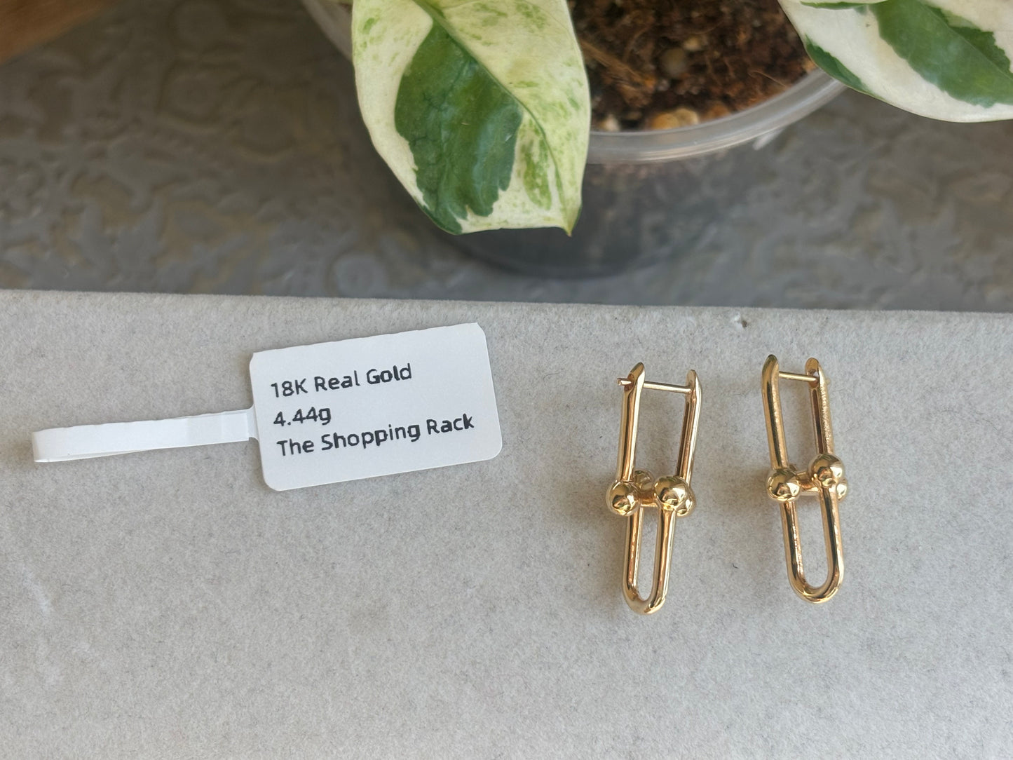 18K Real Gold Earrings