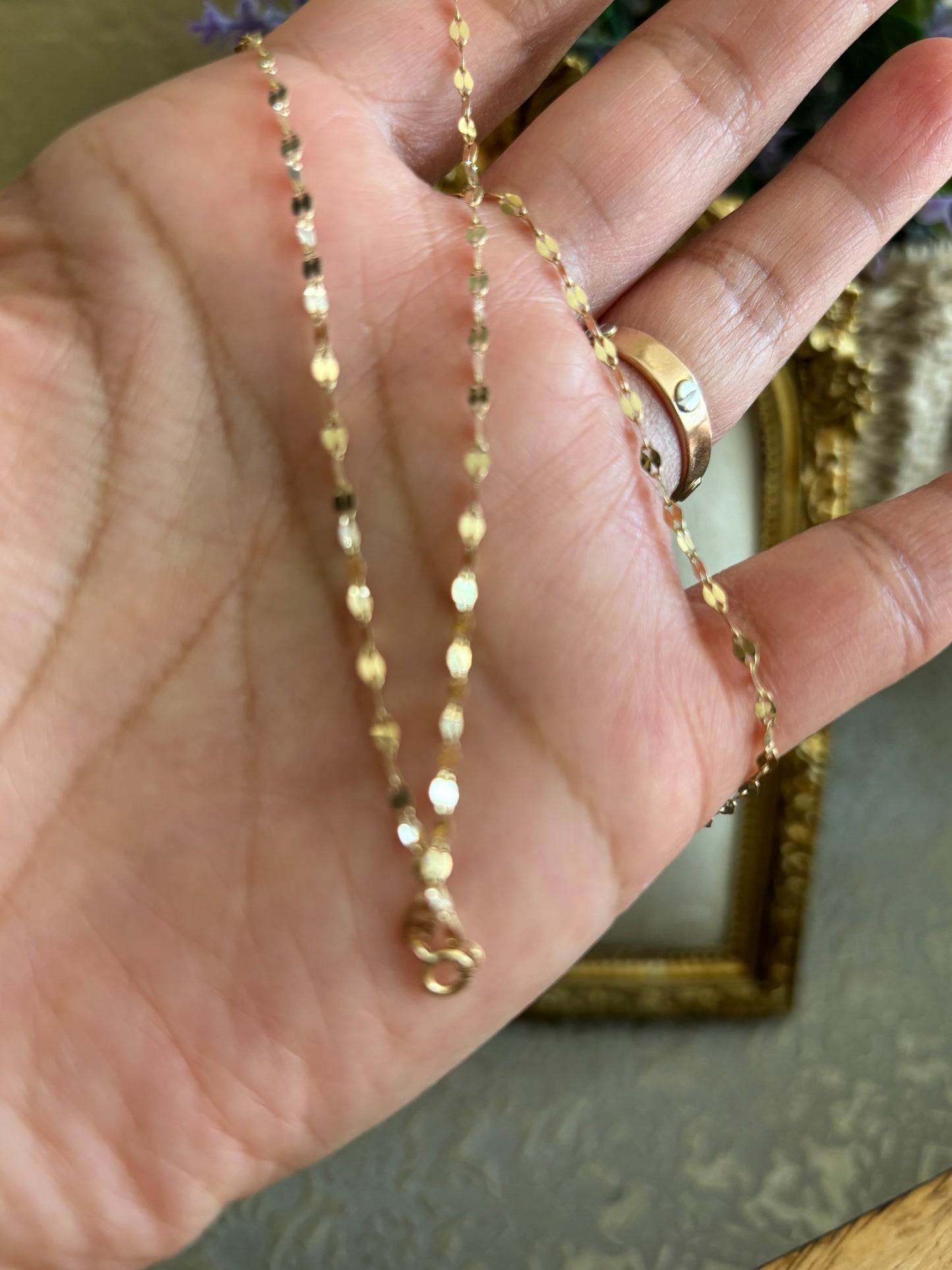 18K Real Gold Chain Necklace