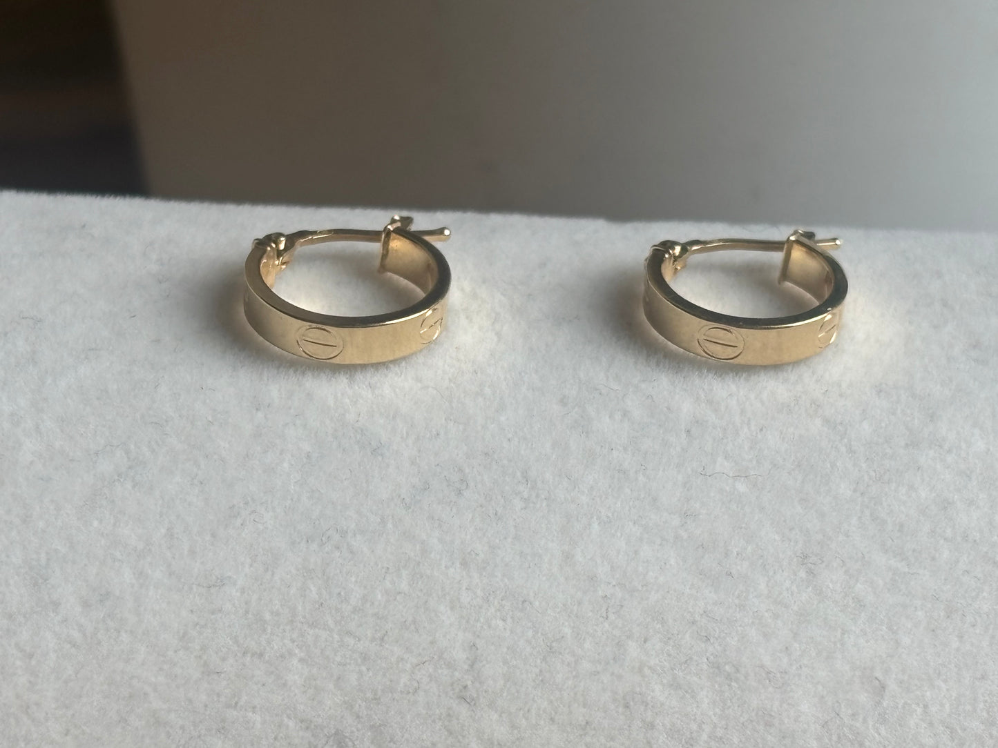 18K Real Gold Huggie