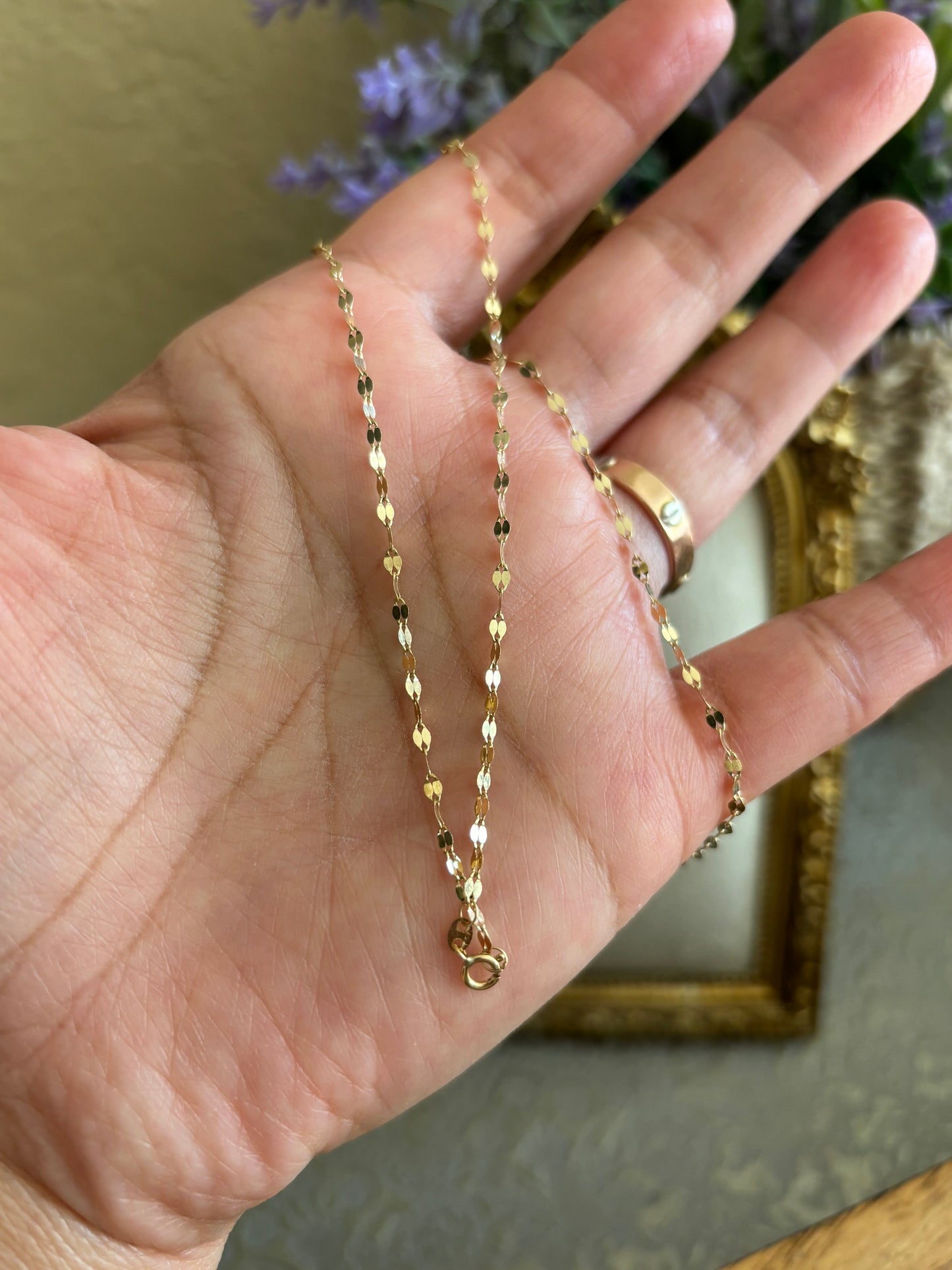 18K Real Gold Chain Necklace