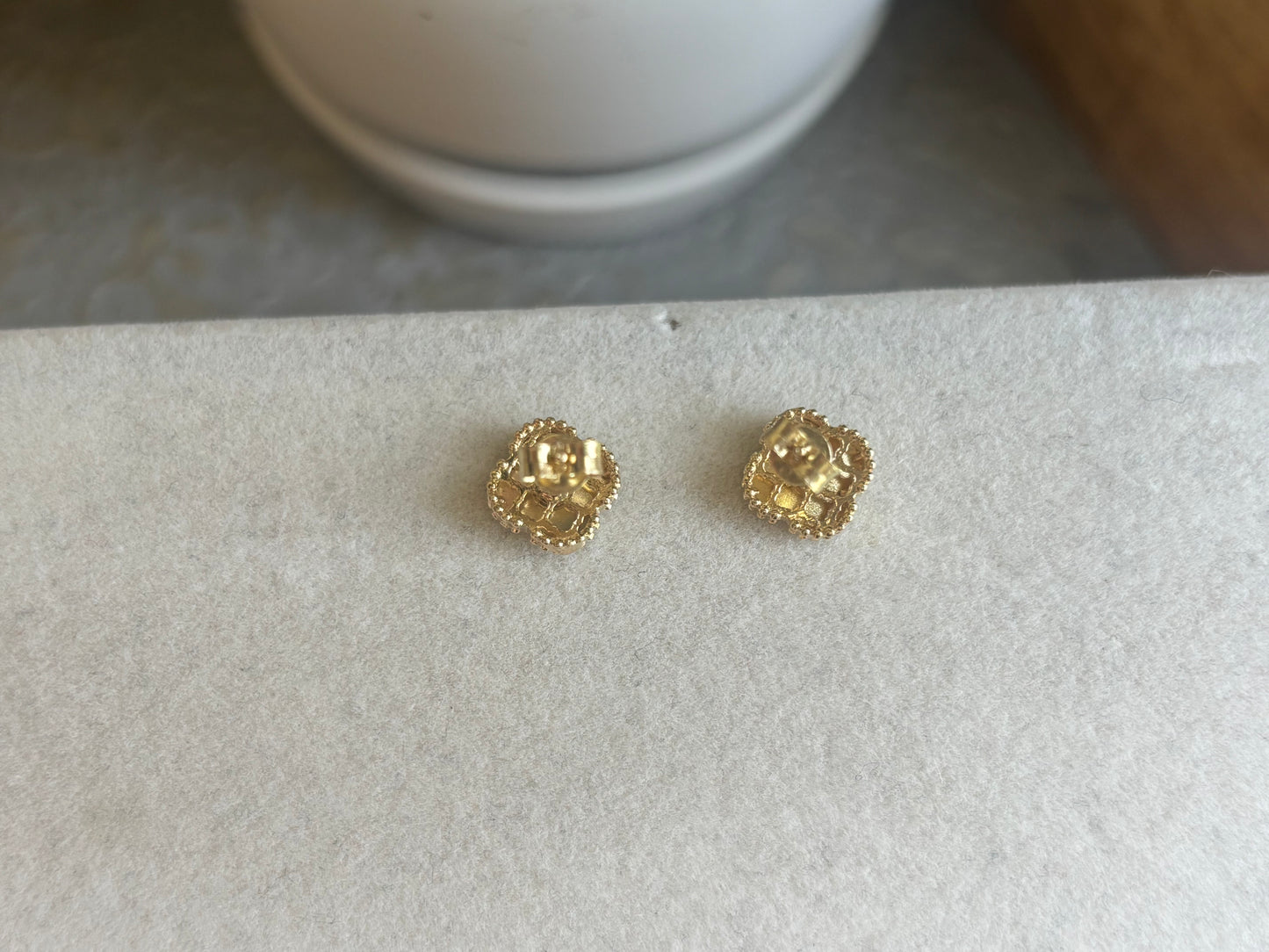 18K Real Gold Clover