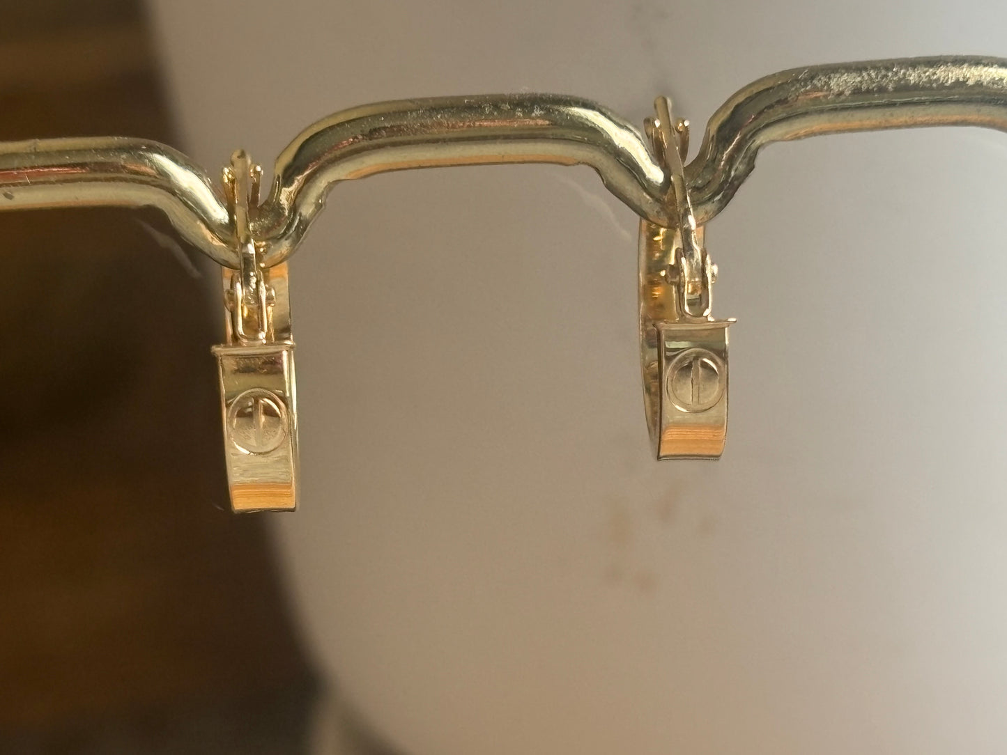 18K Real Gold Huggie