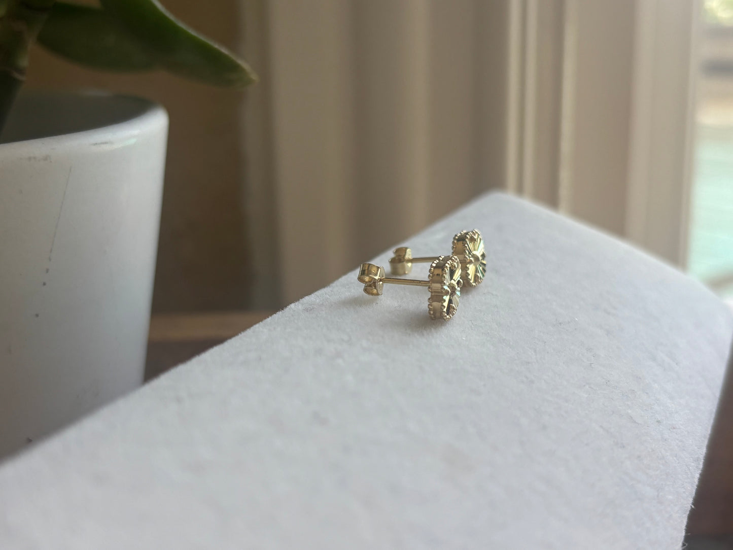 18K Real Gold Clover