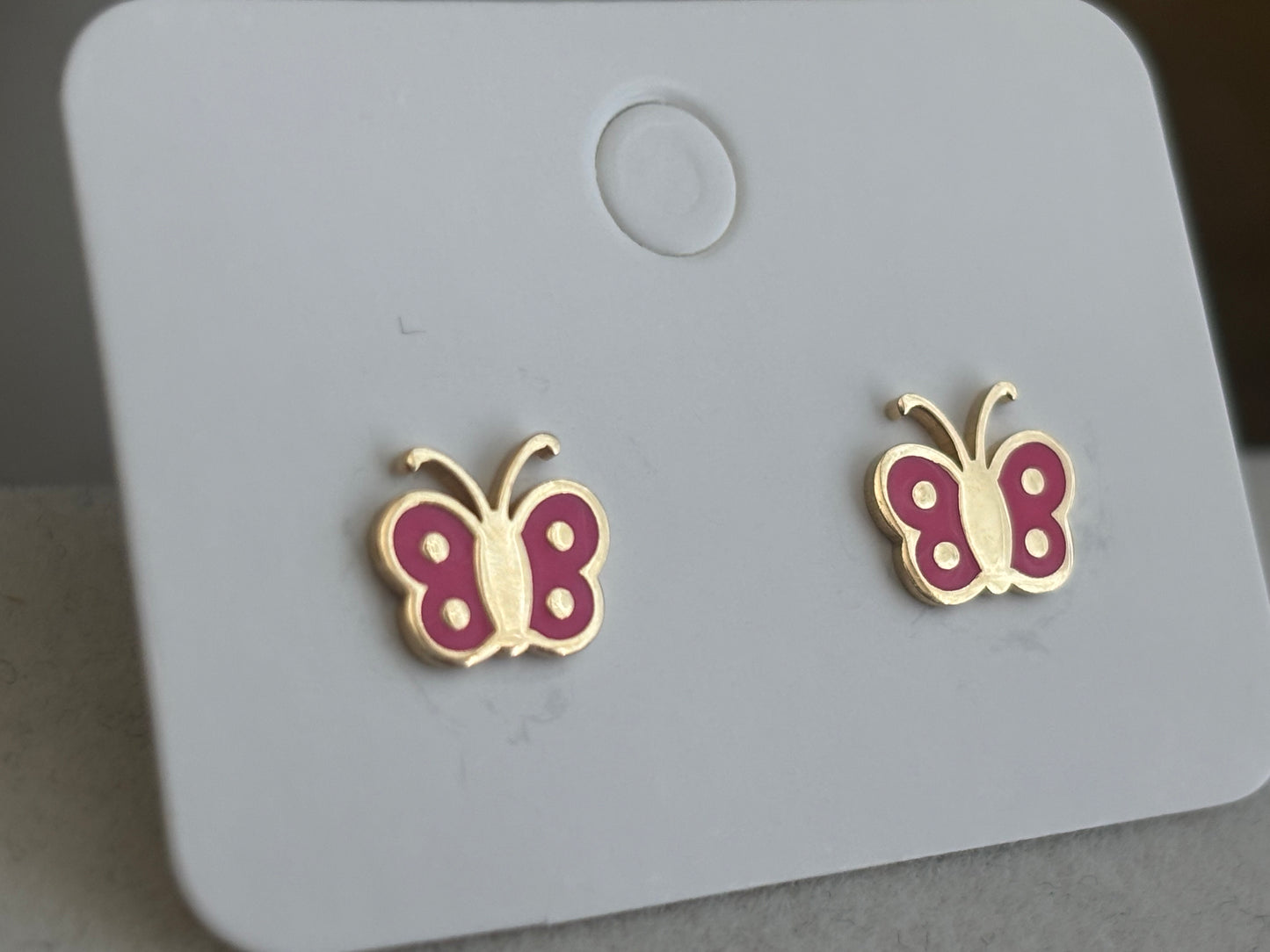 18K Real Gold Kids Earrings