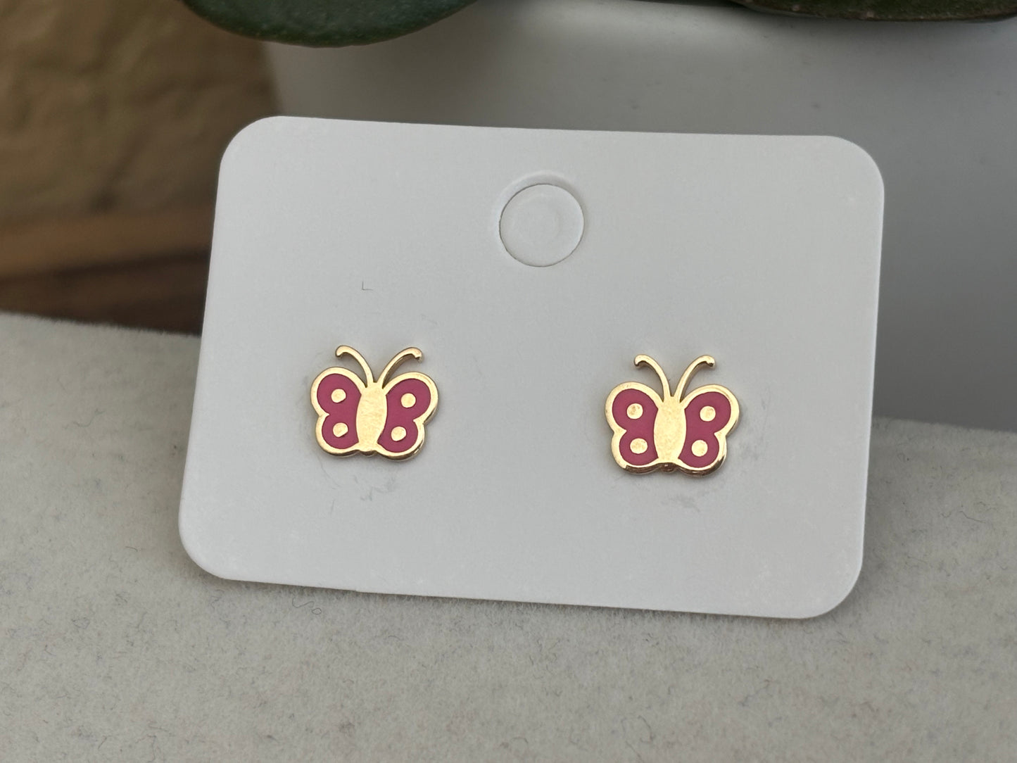 18K Real Gold Kids Earrings