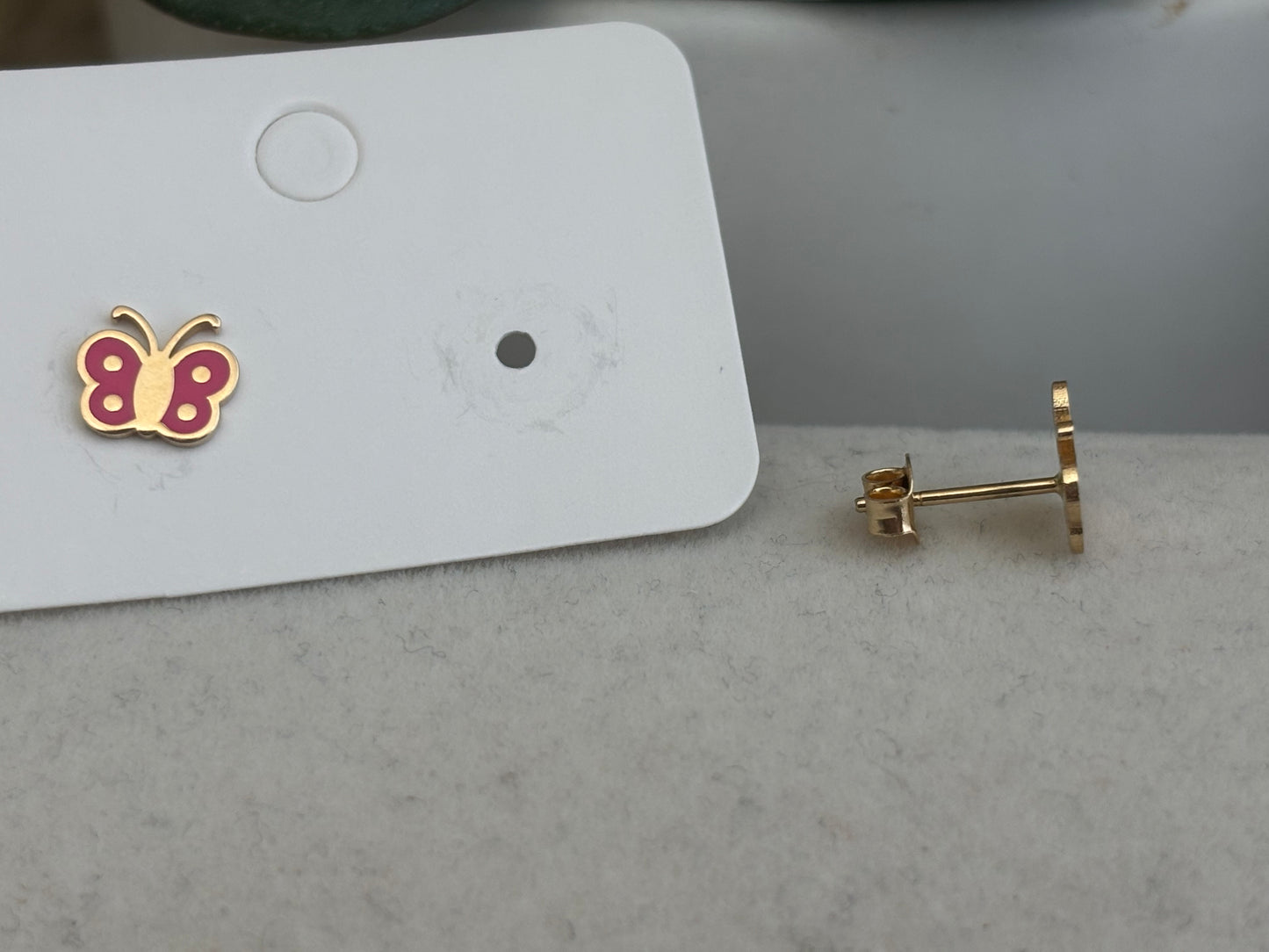 18K Real Gold Kids Earrings