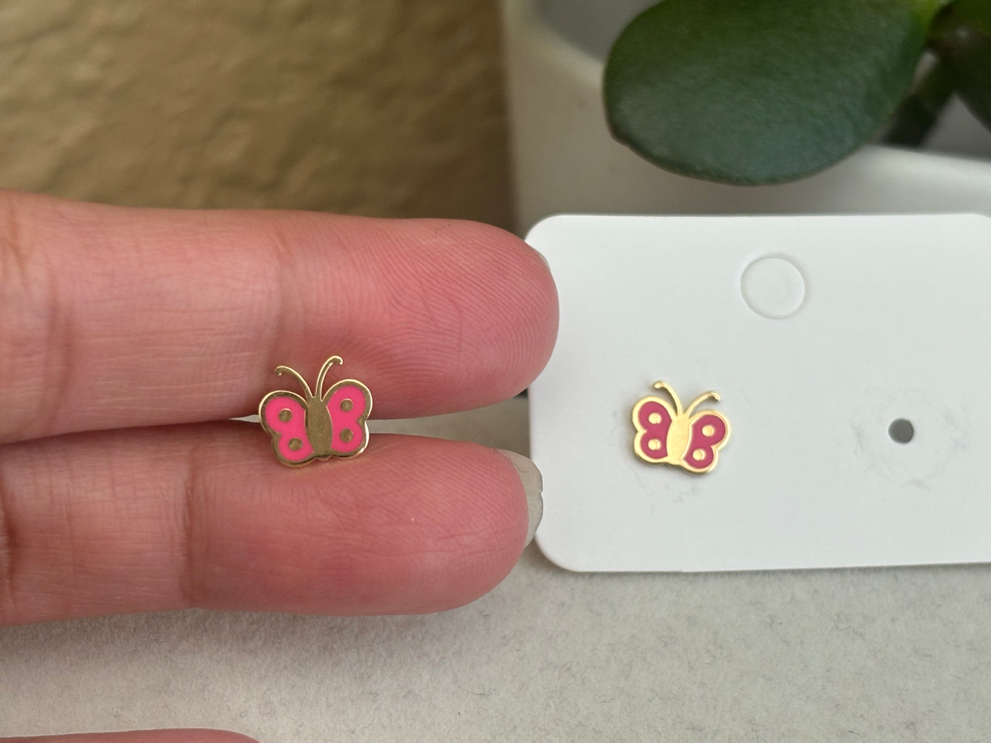 18K Real Gold Kids Earrings