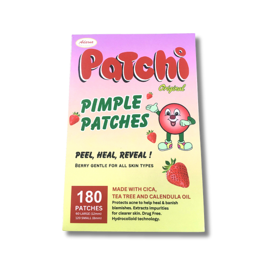 Patchi Acne Pimple Patch by Adarna Essentials (180 count) - Invisible Hydrocolloid Acne Patches with Tea Tree, Calendula, and Cica Essential Oils, Vegan and Cruelty Free, 2 Sizes