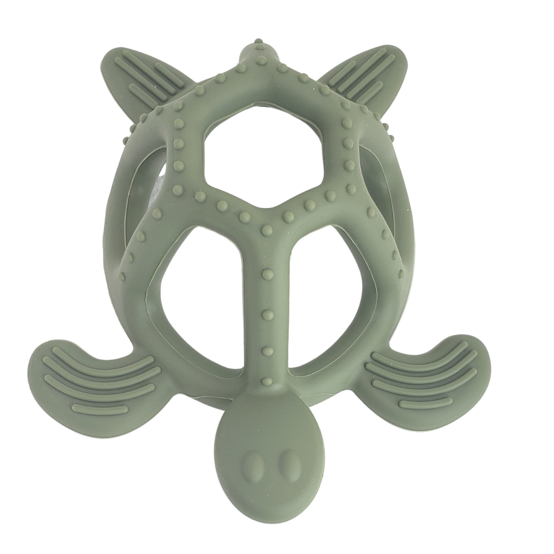 Premium Soft Silicone Sea Turtle Baby Teether - Multi-Color, BPA-Free, and Eco-Friendly