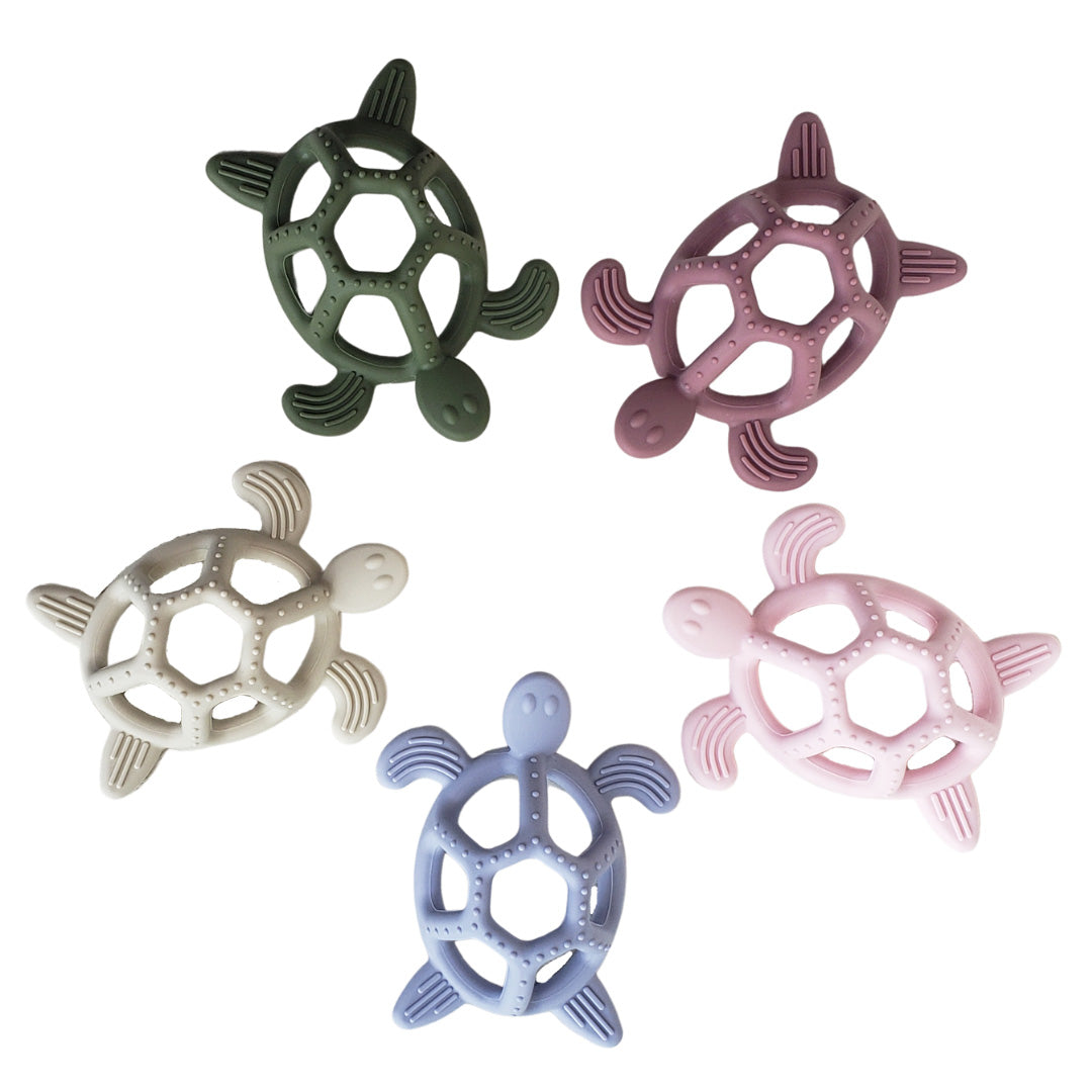 Premium Soft Silicone Sea Turtle Baby Teether - Multi-Color, BPA-Free, and Eco-Friendly
