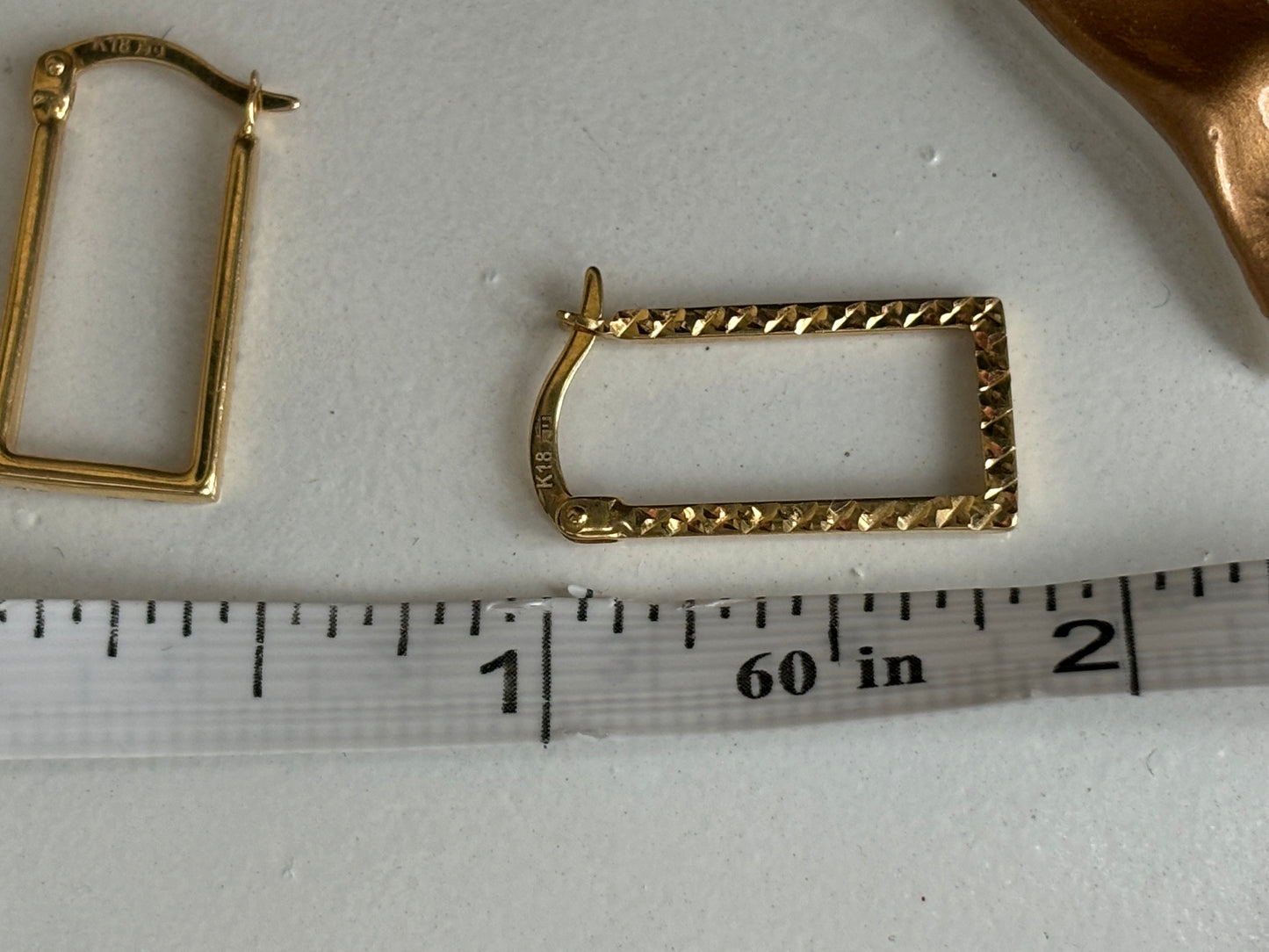 18K Real Gold Earrings