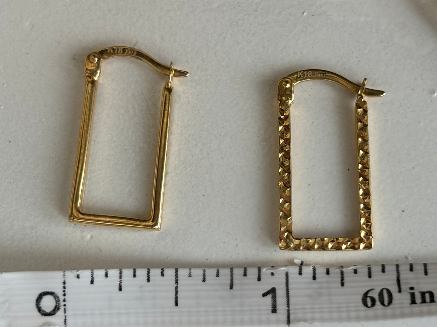 18K Real Gold Earrings