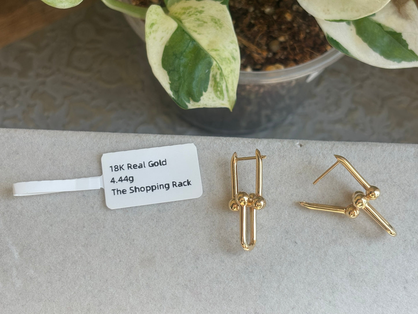 18K Real Gold Earrings