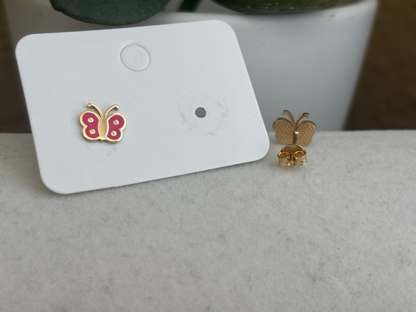 18K Real Gold Kids Earrings