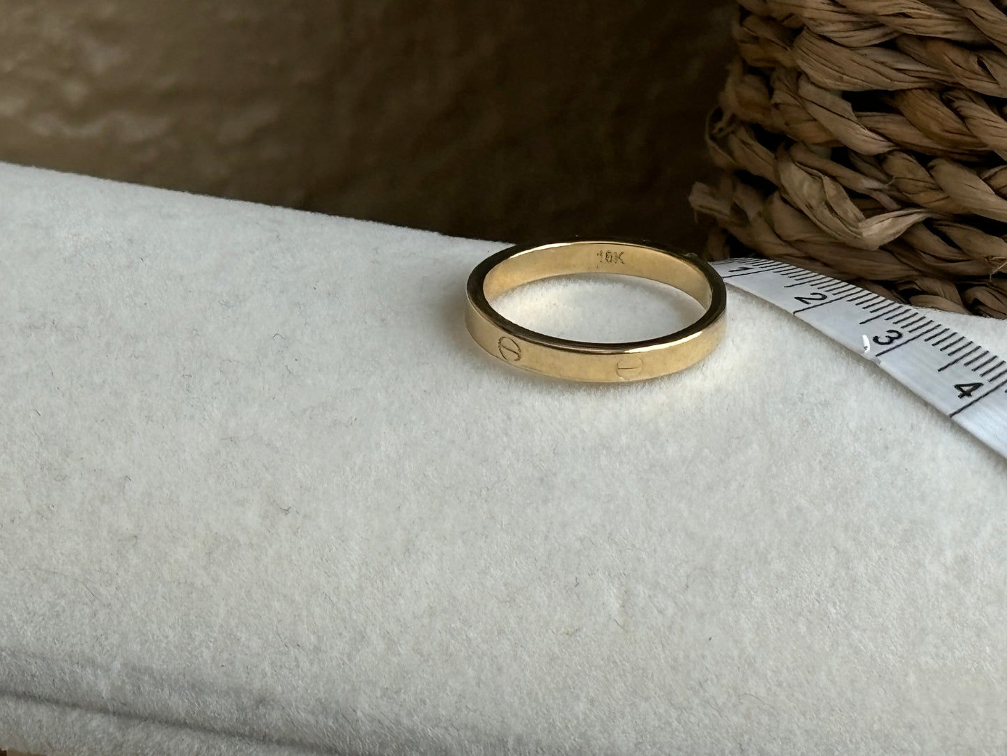 18K Real Gold Love Ring