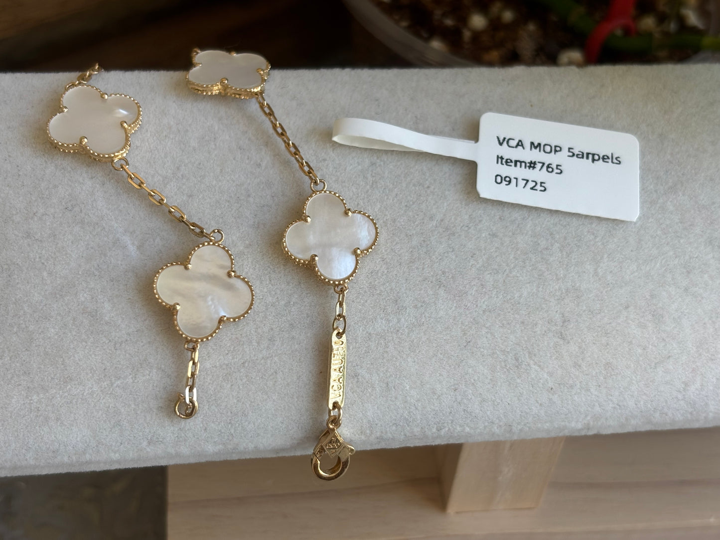 18K Real Gold Clover Bracelet