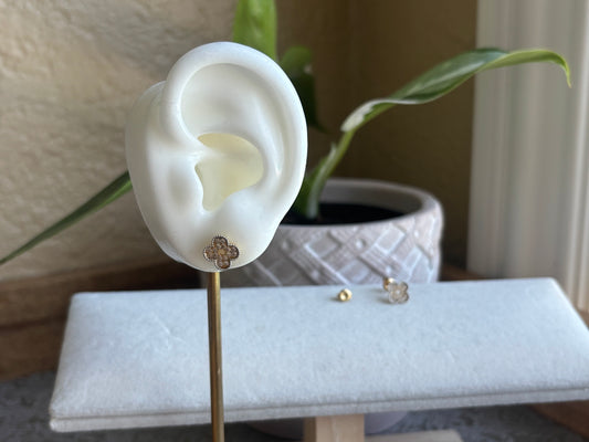 18K Real Gold Stud