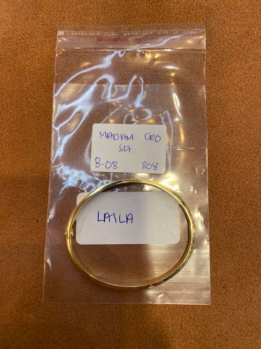 18K Real Gold Bangle sz18 FOR Laila only