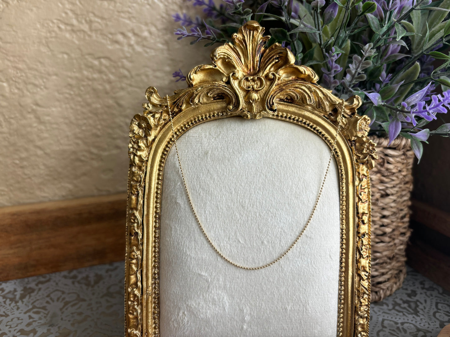 18K Real Gold Beaded Chain