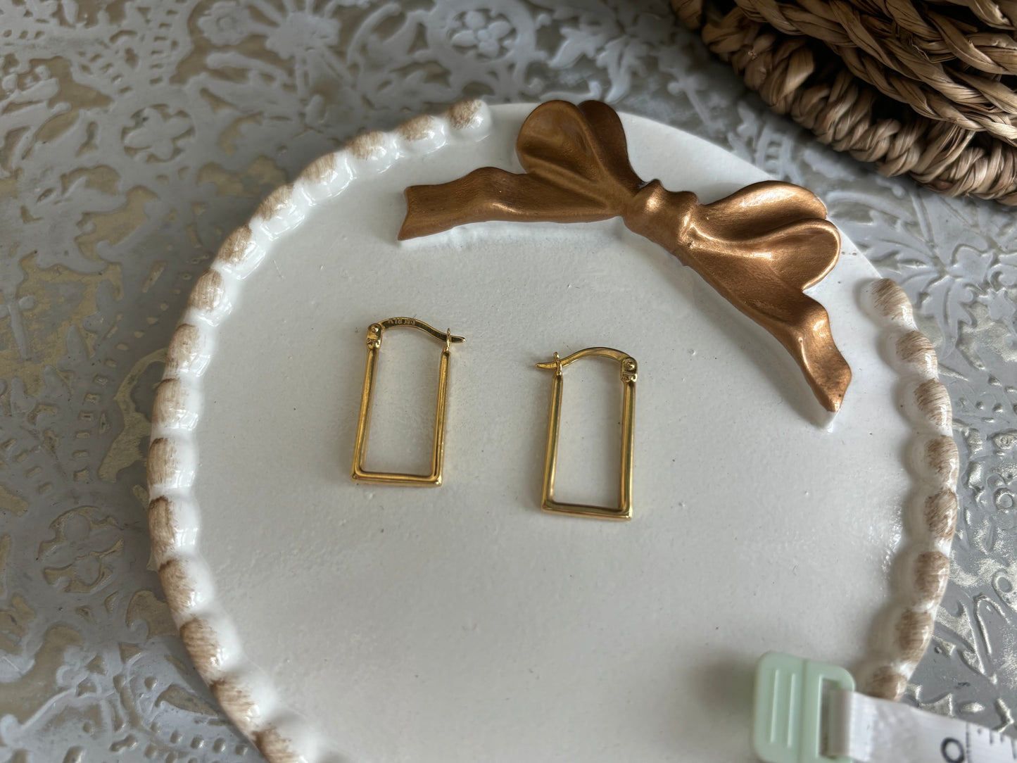 18K Real Gold Earrings