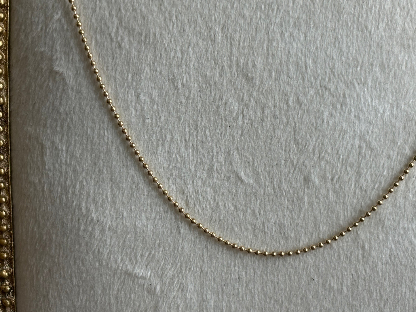 18K Real Gold Beaded Chain