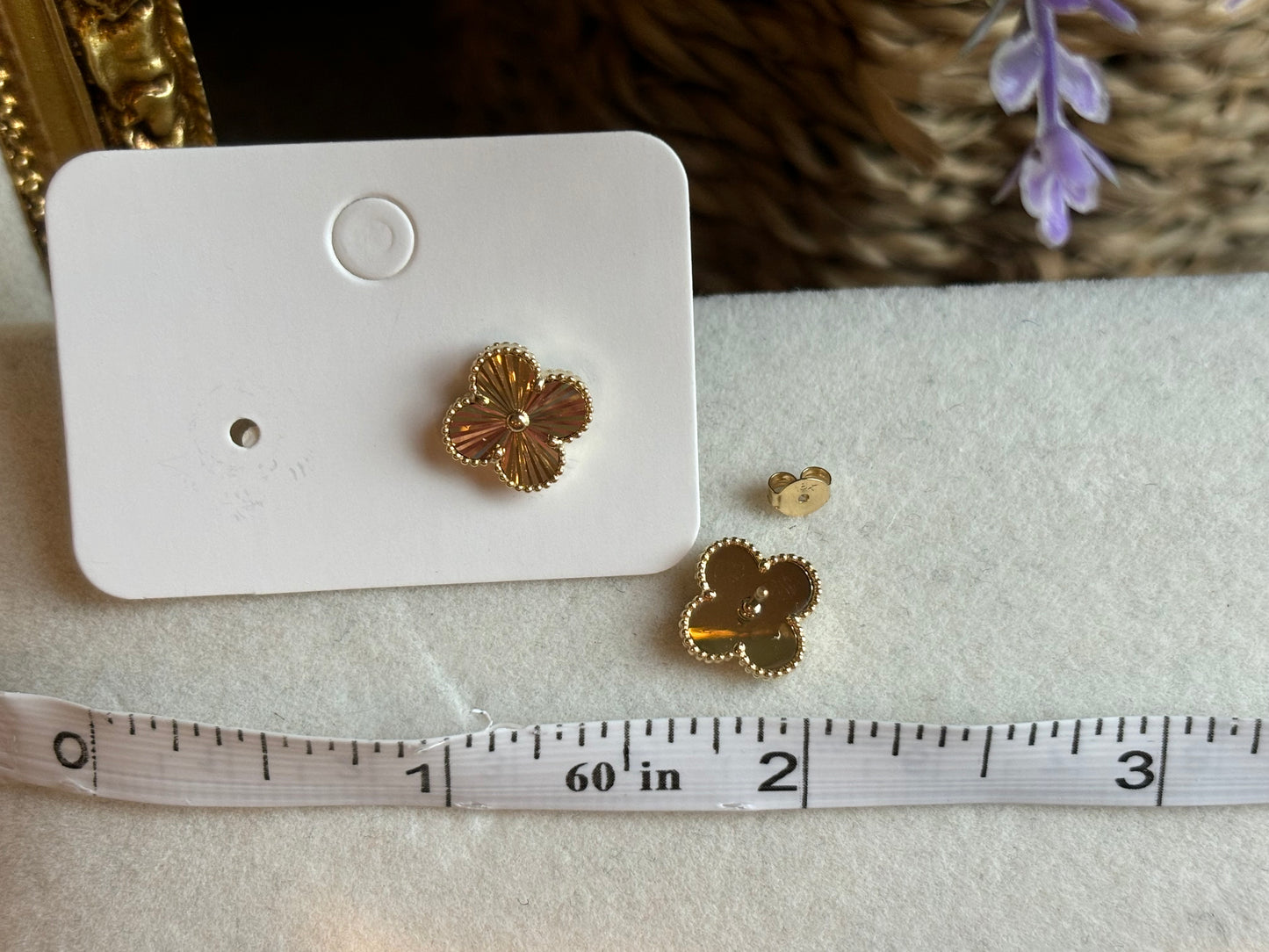 18K Real Gold Earrings