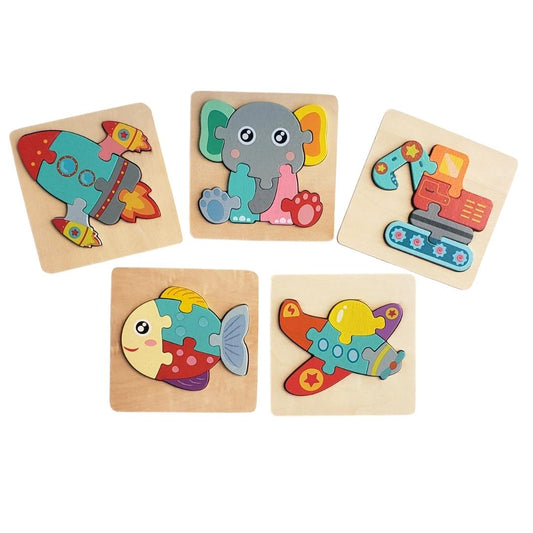 New! 5 set of Wooden Puzzle for kids