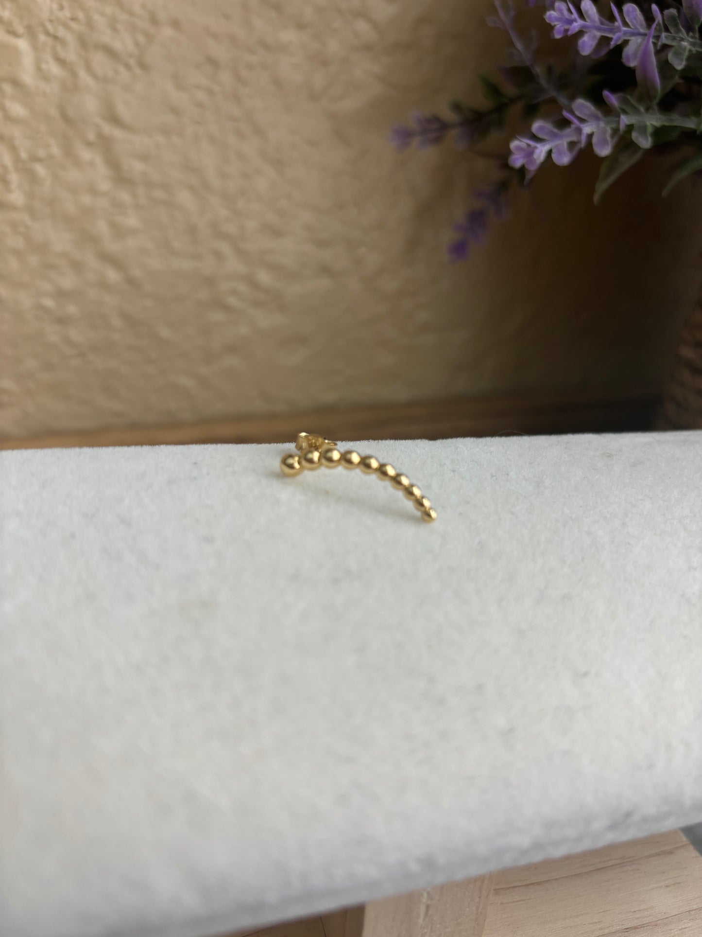 18K Real Gold Ear Climber Right