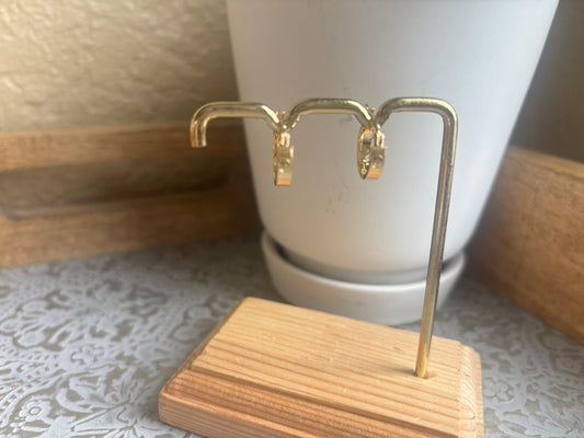18K Real Gold Huggie