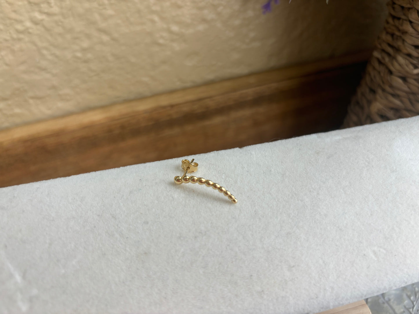 18K Real Gold Ear Climber Right