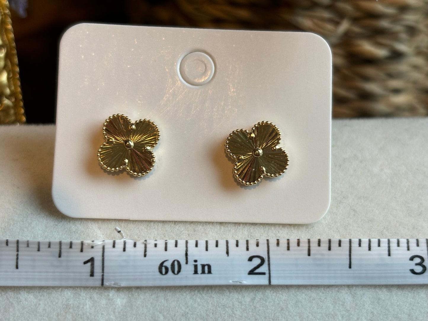 18K Real Gold Earrings