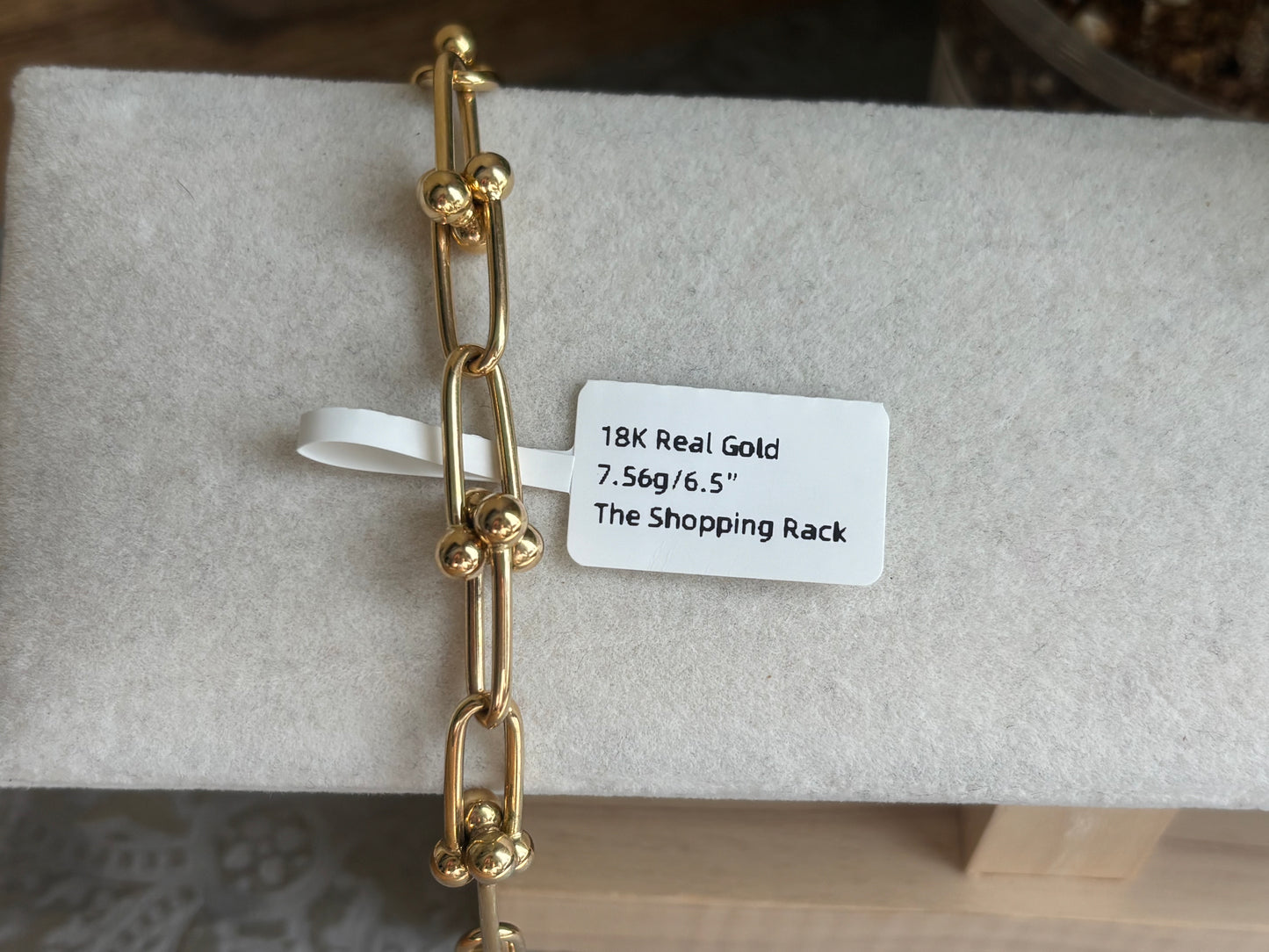 18K Real Gold Bracelet