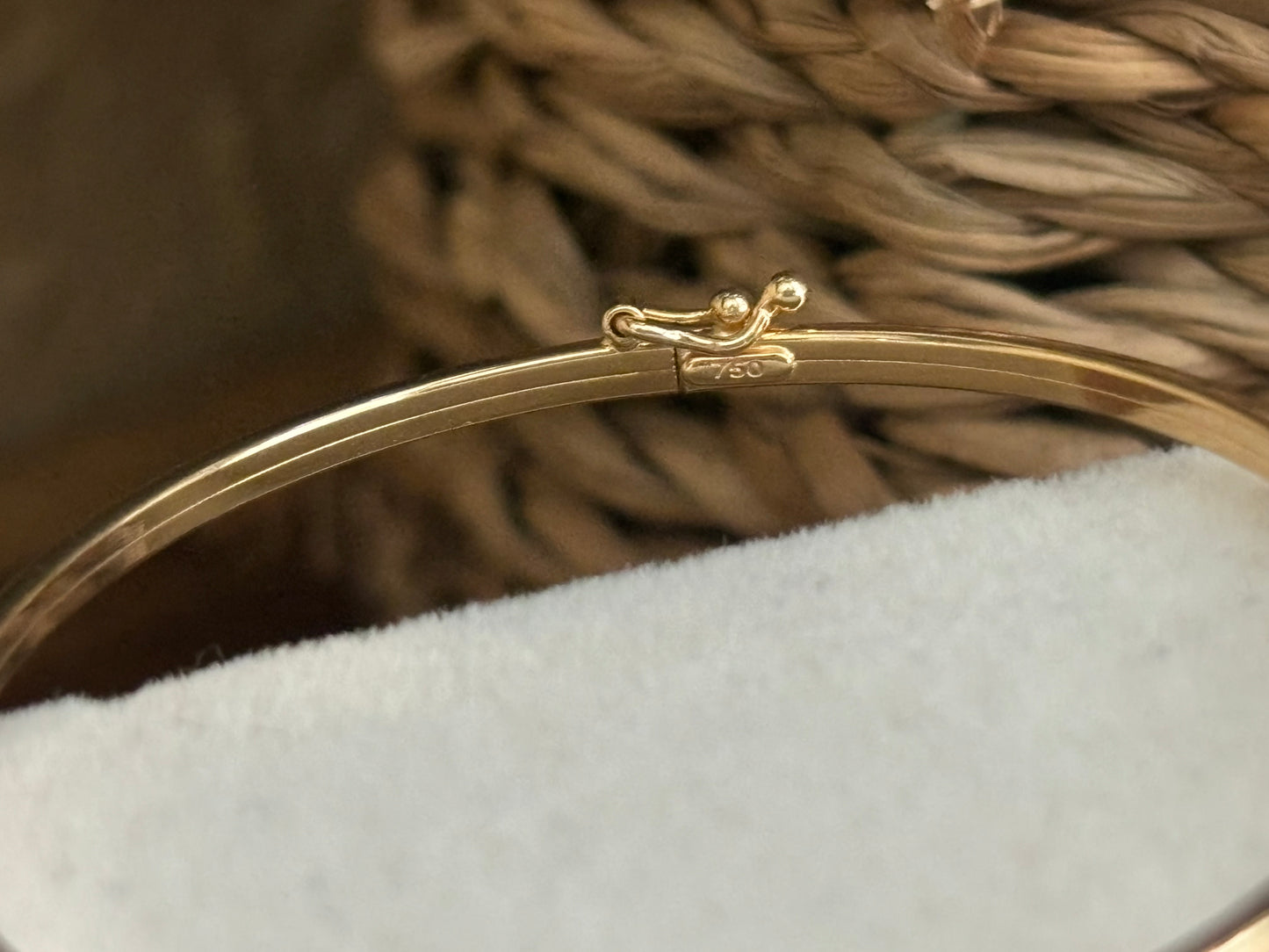 18K Real Gold Baby Bangle