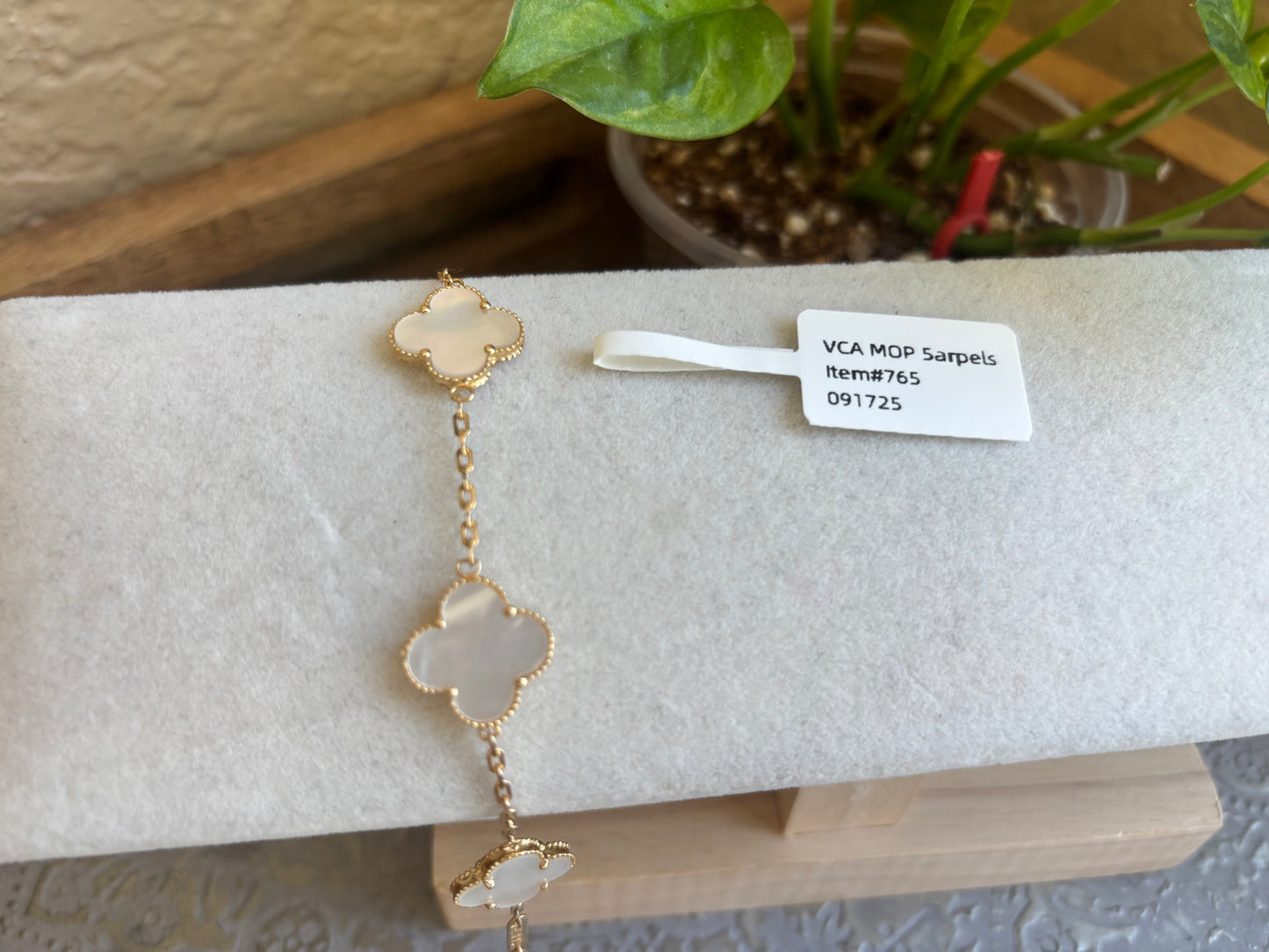 18K Real Gold Clover Bracelet