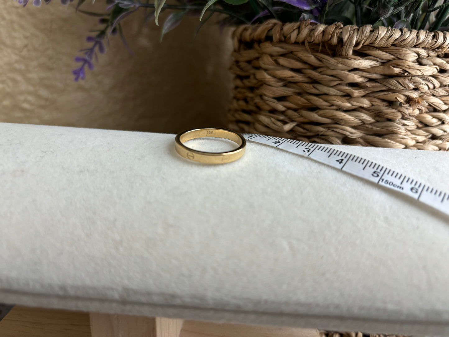 18K Real Gold Love Ring