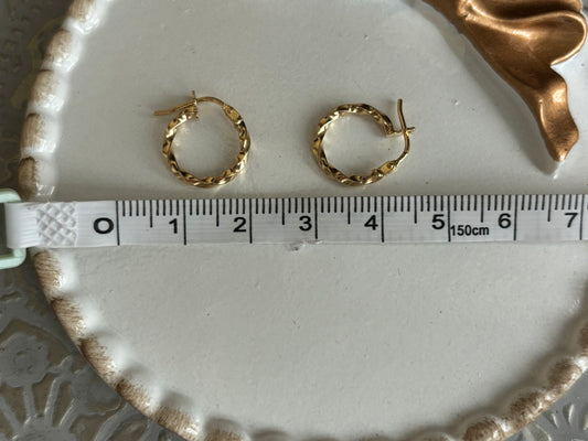 18K Real Gold Earrings