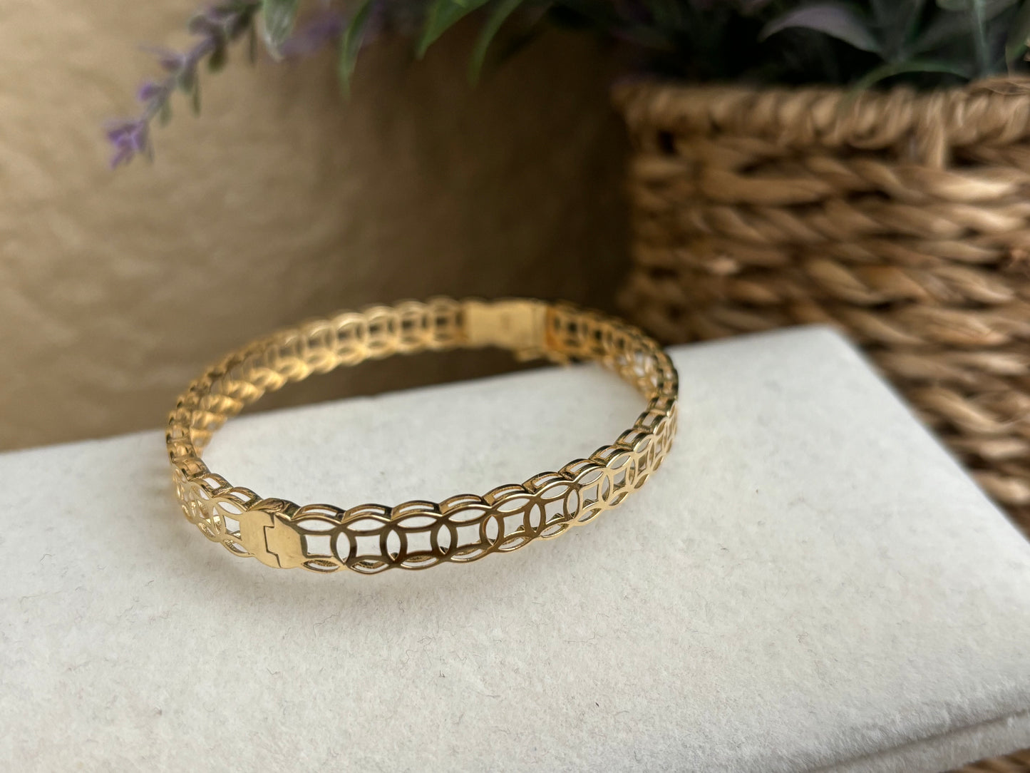 18K Real Gold Bangle