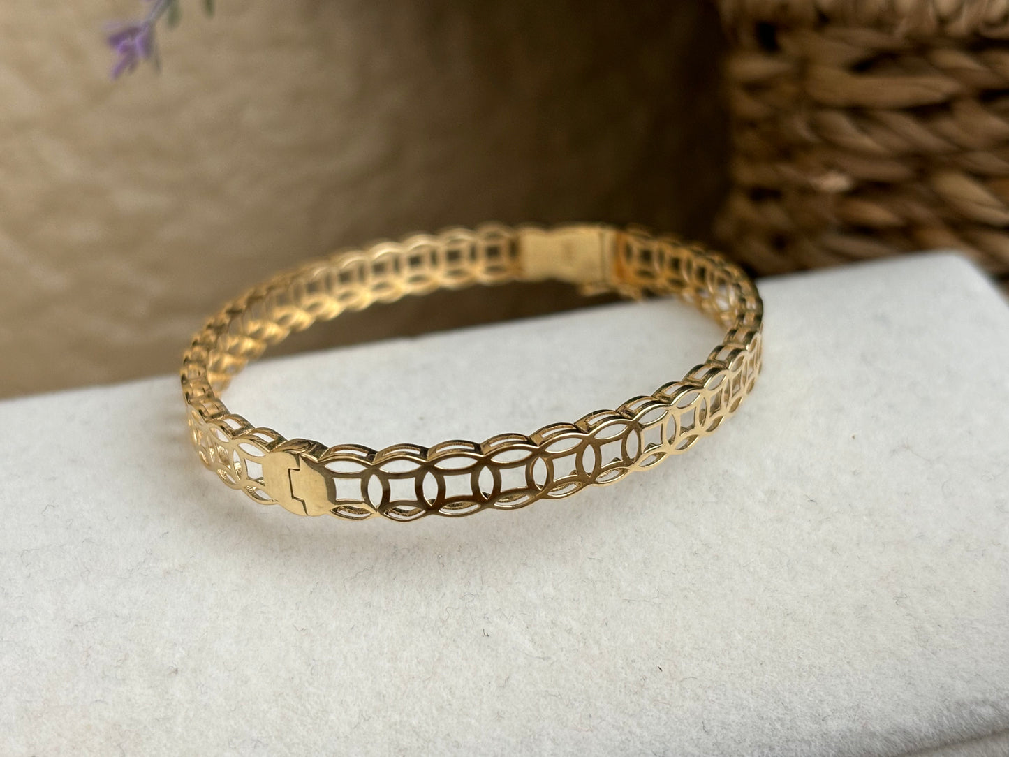 18K Real Gold Bangle