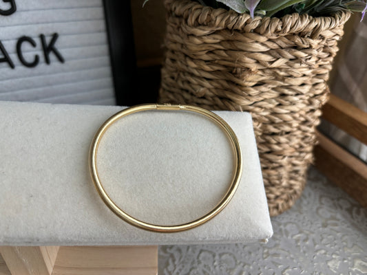 18K Real Gold Mesh Bangle